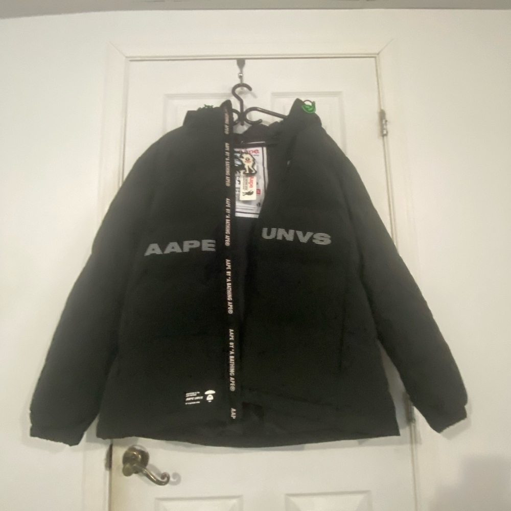 BAPE X AAPE BLACK DOWN JACKET